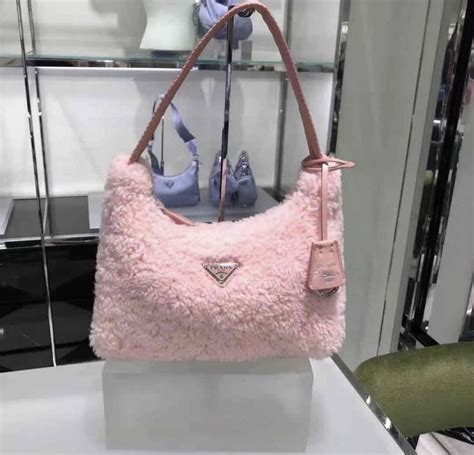 fluffy Prada shoulder bag